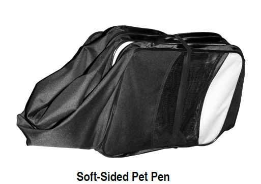 softside pet exercise pen folded